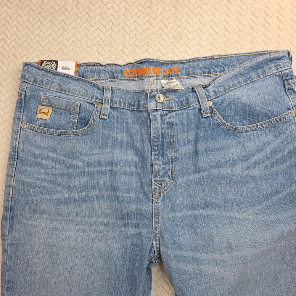 Cinch Ian Mens Slim Bootcut Jeans Light Wash Mid Rise Denim 40x32 MB31836001 NWT